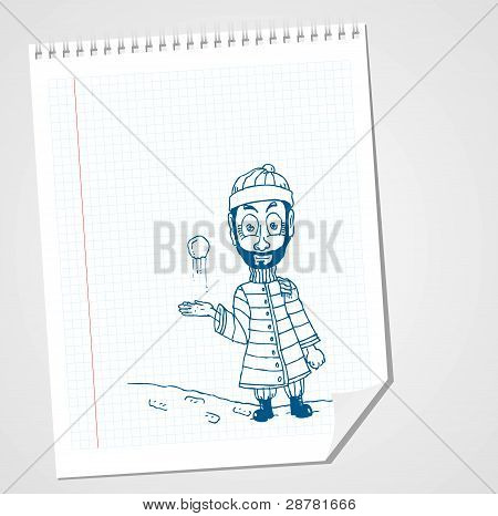 Hombre en la nieve
