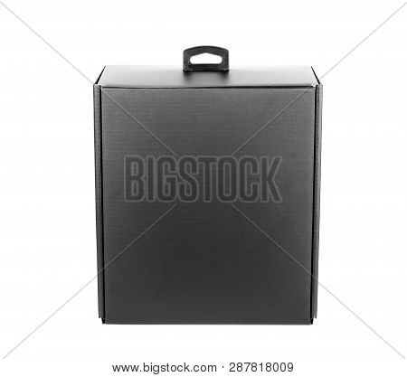 Black Blank Box Isolated On White Background