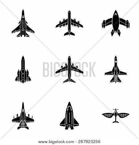 Jet Icons Set. Simple Set Of 9 Jet Icons For Web Isolated On White Background