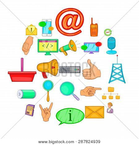 Widespread Globalization Icons Set. Cartoon Set Of 25 Widespread Globalization Icons For Web Isolate