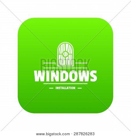 Window Installiation Icon Green Isolated On White Background