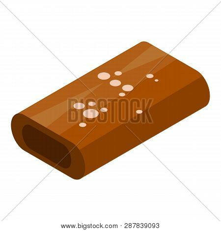 Chocolate Candy Bar Icon. Isometric Of Chocolate Candy Bar Icon For Web Design Isolated On White Bac