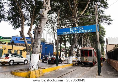 Lima, Peru January 17th, 2018 : The Museum Of Electricity, Exhibits In Its Rooms The History Of Elec