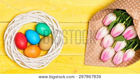 Spring Holiday. Tradition Celebrate Easter. Happy Easter Season. Easter Eggs Symbol. Spring Vibes. E