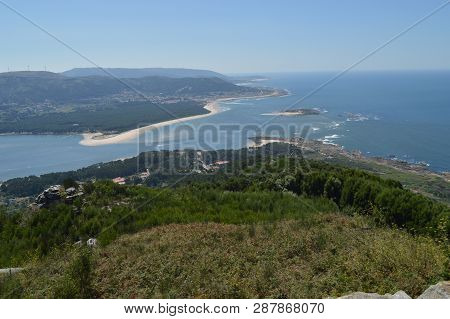 Views From The Miño River To The Atlantic Ocean From The Santa Tecla Castro In The Guard. Architectu