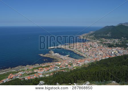 Views Of The Villa And The Harbor From The Castro De Santa Tecla In The Guard. Architecture, History