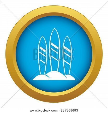 Serfing Board Icon Blue Vector Isolated On White Background For Any Design