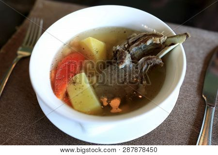 Bowl With Mutton Shurpa
