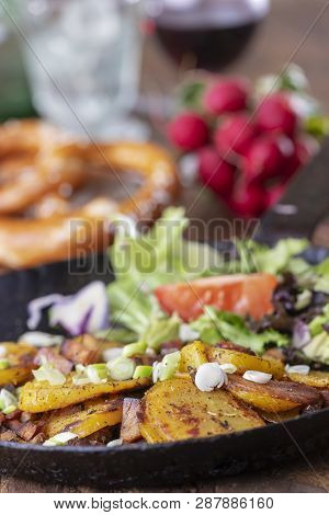 Closeup Of Tyrolean Potato Groestl With Onions
