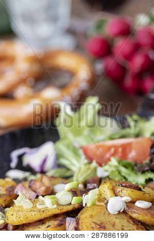 Closeup Of Tyrolean Potato Groestl With Onions