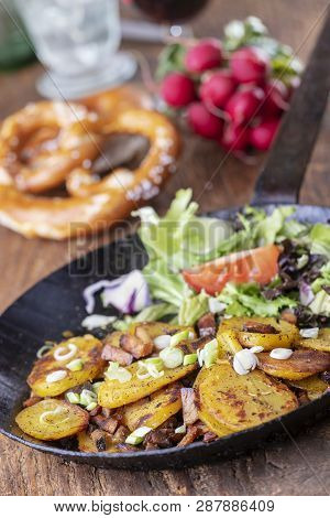 Closeup Of Tyrolean Potato Groestl With Onions