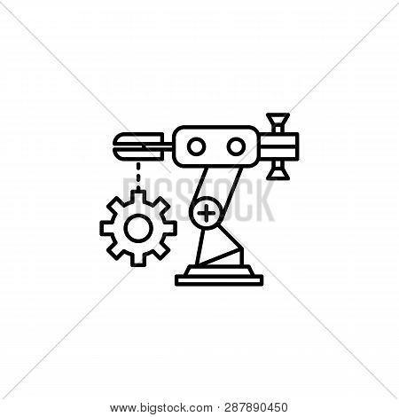Robotics Assembly Outline Icon. Signs And Symbols Can Be Used For Web, Logo, Mobile App, Ui, Ux
