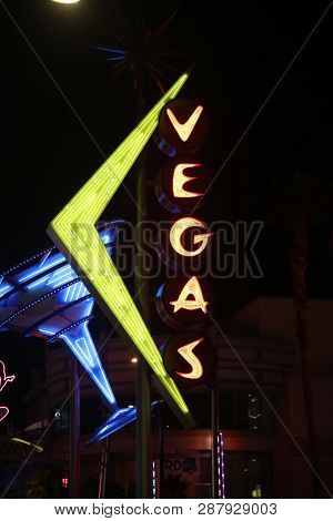 2/25/2019 Las Vegas, Nevada: Freemont Street Experience, including Neon Signs, Casinos, Zip Lines, Gambling, Slot Machines, Card Games, Tourist, Entertainers, and more. Las Vegas Nevada Night Life. 
