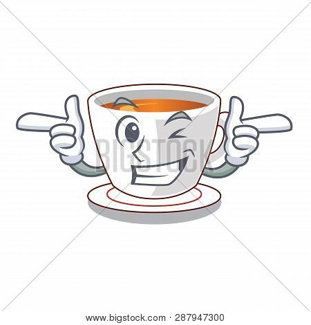 Wink Cup Mint Tea The Shape Mascot