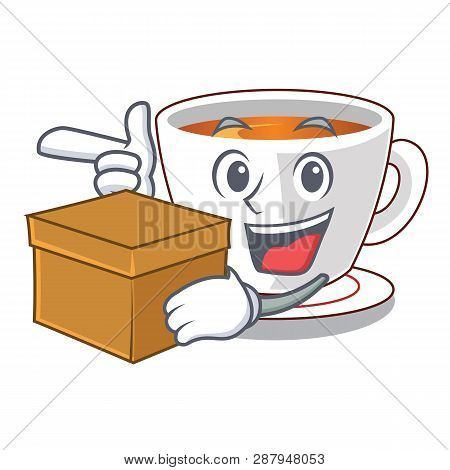 With Box Cup Mint Tea The Shape Mascot