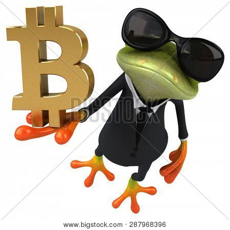 Fun frog - 3D Illustration