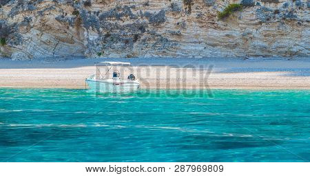 Wid Beach Paradise On Corfu Island, Ionian Sea Coast, Greece
