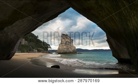 Cathedral Cove Rock Arch North Island New Zealand