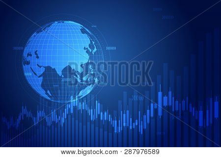 Candle Stick Graph Chart In Financial Market , Forex Trading Graphic Concept.stock Exchange Market, 