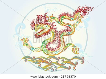 farverige dragon