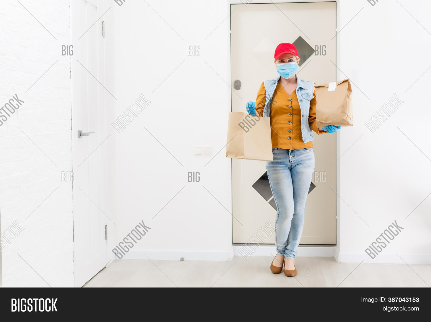 Masked Delivery Woman Image & Photo (Free Trial) | Bigstock