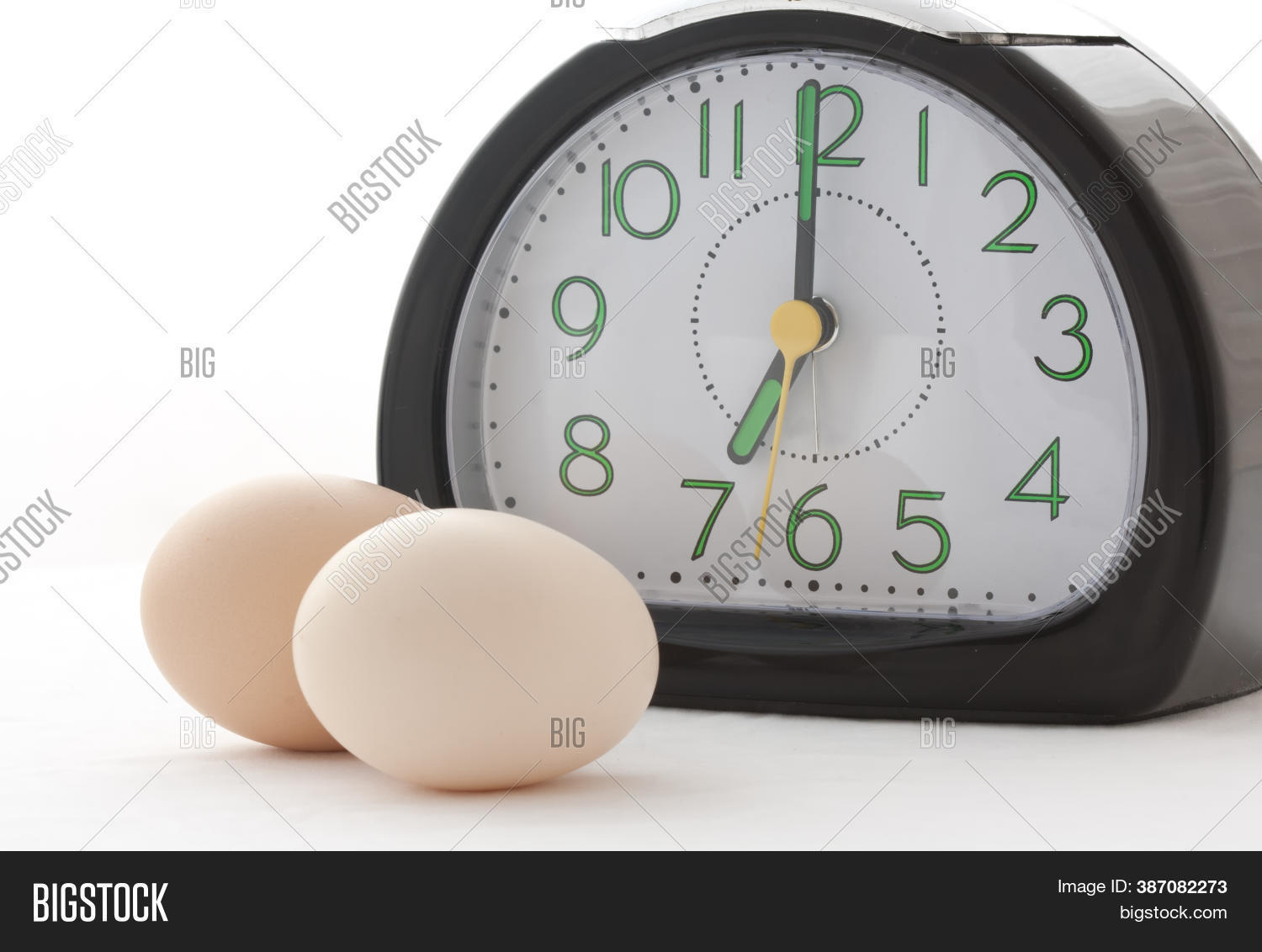 Two Eggs Along Clock Image & Photo (Free Trial) Bigstock