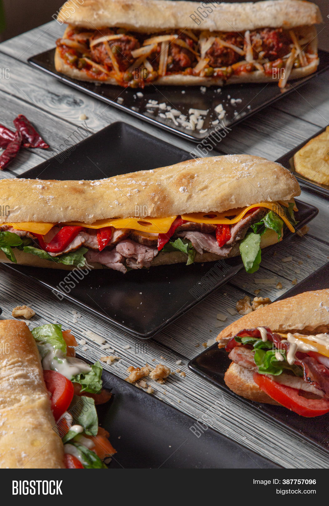 Baguette Sandwiches Image & Photo (Free Trial) Bigstock
