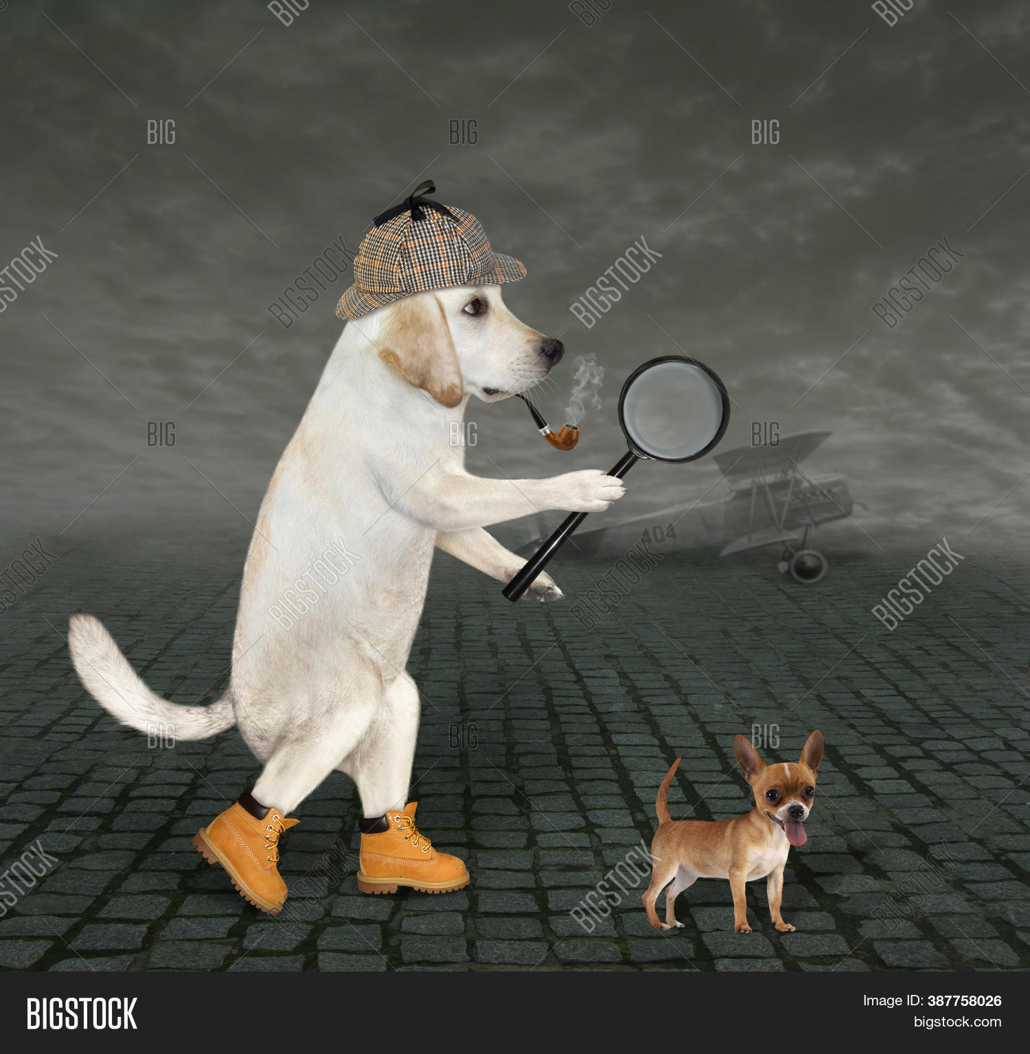 dog detective hat