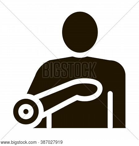 Heartache Glyph Icon Vector. Heartache Sign. Isolated Symbol Illustration