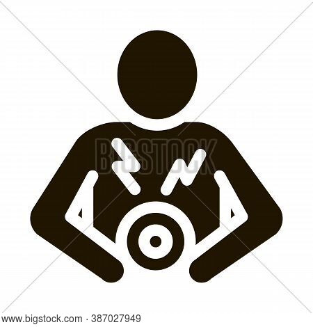 Bellyache Glyph Icon Vector. Bellyache Sign. Isolated Symbol Illustration