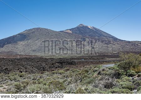 Mountain Landscape. Foothills Of The Teide Volcano (tenerife, Spain)