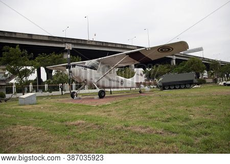 Lam Luk Ka, Pathumthani,thailand November 5, 2017: Decommission Plane Of Thai Army Place Outdoor At 