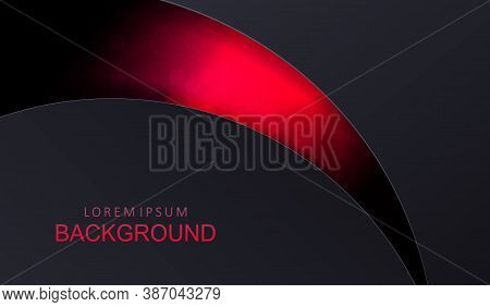 Abstract Design With A Gradient Of Red, Dull Mosaic, Gray Arcs