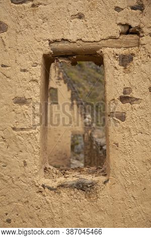 Ollantaytambo Archaeological Site, Pinkuylluna Ruins And Constructions Of Ancient Incas, Near The Vi