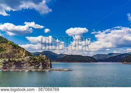 View At Artificial Zaovine Lake In Serbia
