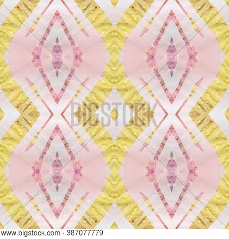 Indian Native American Pattern. Repeat Tie Dye Illustration. Ethnic Russia Design. Abstract Batik Mo