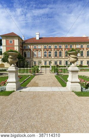 Lancut, Poland - August 26, 2020: 16th Century Baroque Lancut Castle, Former Polish Magnate Residenc