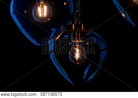 Glass Lamp Shades In The Dark, Interior Light