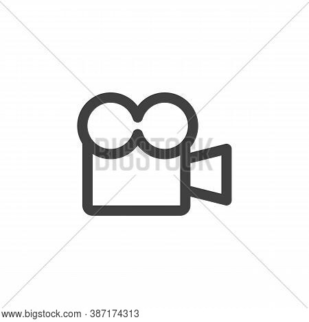 Movie Camera Line Icon. Camcoder Linear Style Sign For Mobile Concept And Web Design. Cinema Project