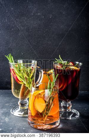 Various Autumn Winter Alcohol Cocktails
