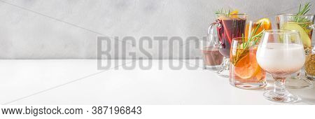 Various Autumn Winter Alcohol Cocktails