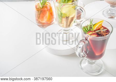 Various Autumn Winter Alcohol Cocktails