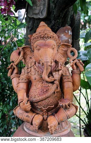 Ganesha Made From Baked Clay At Koh Kret Island, Koh Kret Is Once Of Famous Pottery Production In Th
