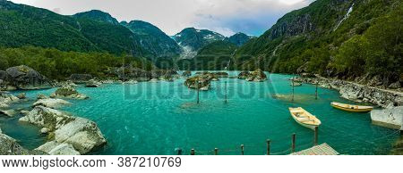 Norway Sunndal Hardangerfjord Bondhusvatnet Glacier Lake Bondhusbreen Glacier