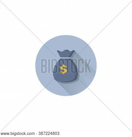 Money Bag Vector Flat Icon. Money Pouch