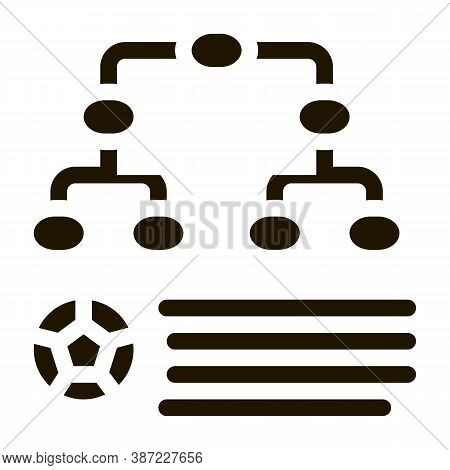 Soccer Game League Table Glyph Icon Vector. Soccer Game League Table Sign. Isolated Symbol Illustrat
