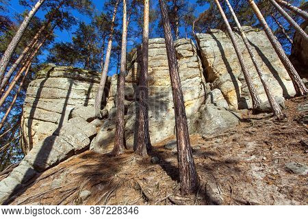 Mastale Rockies Or Toulovcovy Mastale Rock City Near Prosec Town, Sandstone Rockies In Czech Republi
