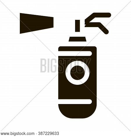 Fire Extinguisher Device Glyph Icon Vector. Fire Extinguisher Device Sign. Isolated Symbol Illustrat
