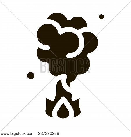 Conflagration Burn Flame Glyph Icon Vector. Conflagration Burn Flame Sign. Isolated Symbol Illustrat