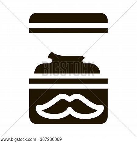 Shaving Cream Container Glyph Icon Vector. Shaving Cream Container Sign. Isolated Symbol Illustratio